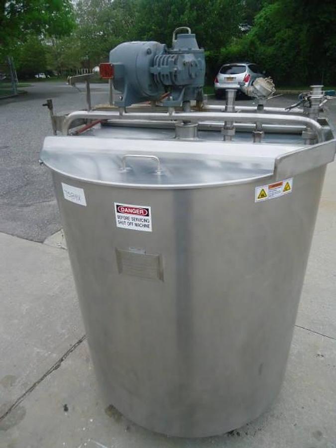 Used 350 Gallon Highland Equipment Stainless Steel Jacketed Tank, Sweep Agitation