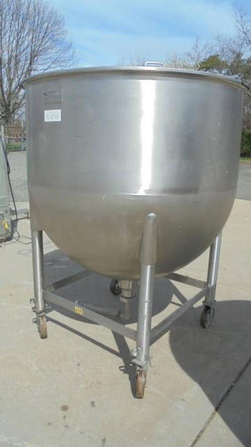 Used 500 Gallon Lee Hemispherical Portable Kettle, 316 Stainless