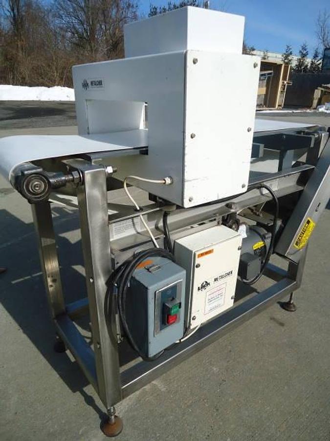 Used Lock Metal Chek Conveyorized Metal Detector, Air Reject