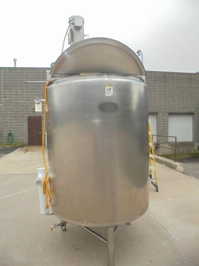 Used 600 Gallon A & B Process Systems Scraper Agitated Jacketed Tank, 316L Stainless, Sanitary