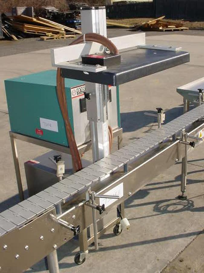 Used Enercon Cap Induction Sealer With 10′ Long Conveyor