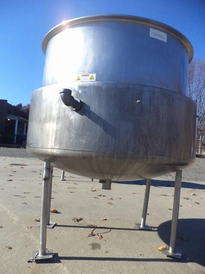 Used 350 Gallon Hamilton Stainless Steel Jacketed Kettle, 42 PSI