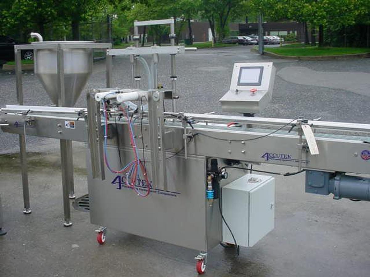 Used Accutek Avf-16 Dual Piston Automatic  Filling Machine, All Stainless Steel