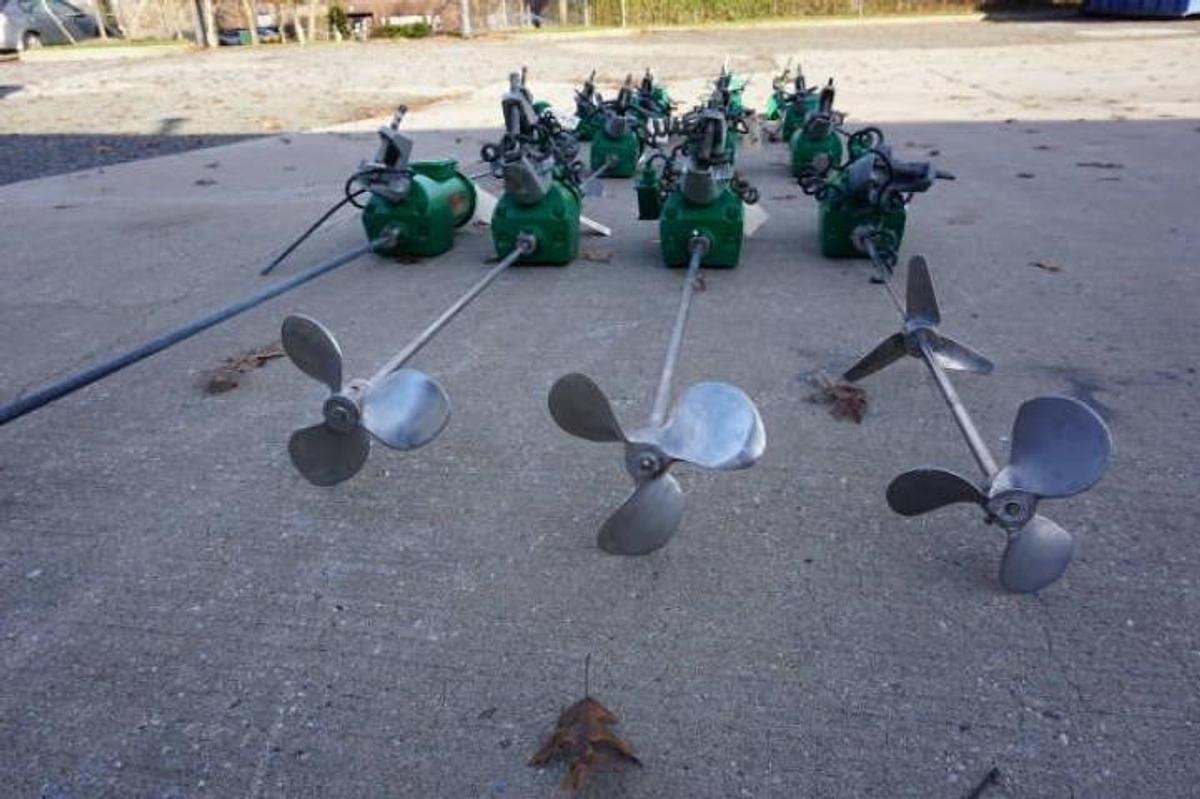 Used Lightnin 1/3 HP Clamp On Propeller Mixers, (7)
