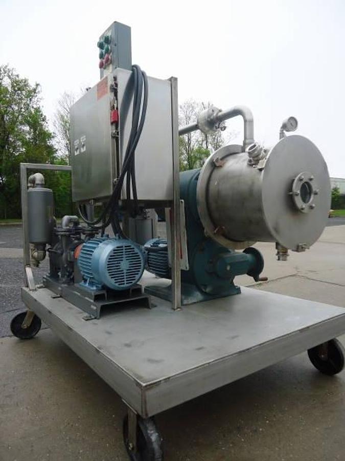 Used Cornell D16 Stainless Steel Sanitary Versator With Sihi Vacuum Pump & Filter Explosion Proof