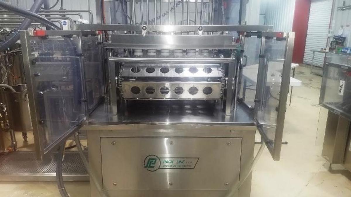Used Pack Line 6-Lane Auto Cup Filling and Sealing Machine, up to 270 Per Minute