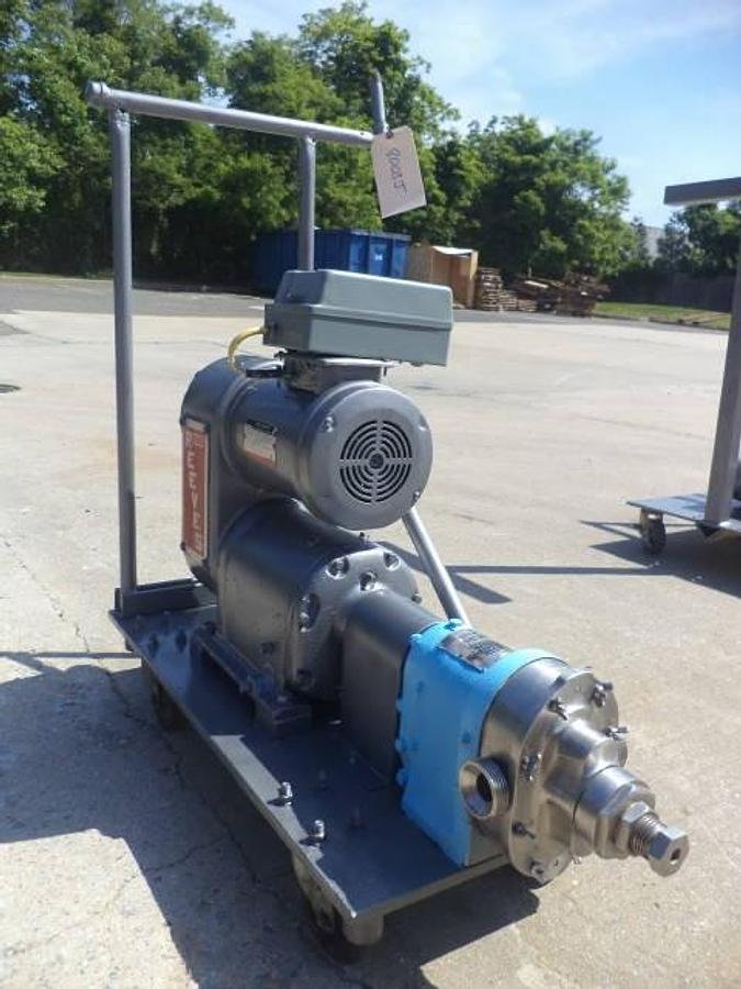 Used Waukesha Size 16 Stainless Steel Positive Displacement Pump, 1  HP, Variable Speed
