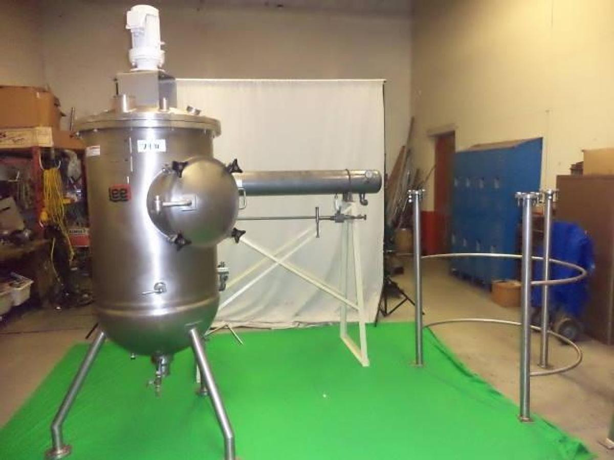 Used 50 Gallon Lee Jacketed Vacuum Agitated Kettle, 316 Stainless Steel