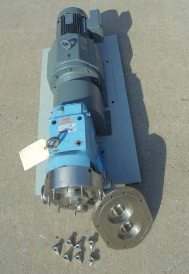 Used Waukesha 60U1 Stainless Steel Positive Displacement Pump, 5 HP