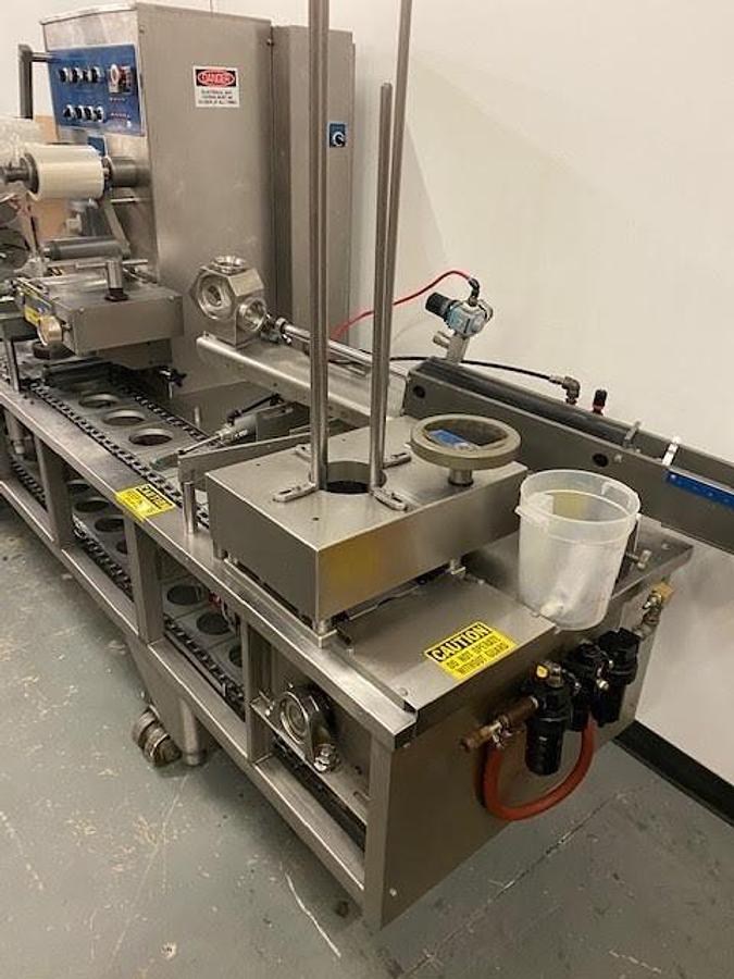 Used BWI Fords/ Holmatic PR-1 Automatic Cup Filling Sealing and Lidding Line