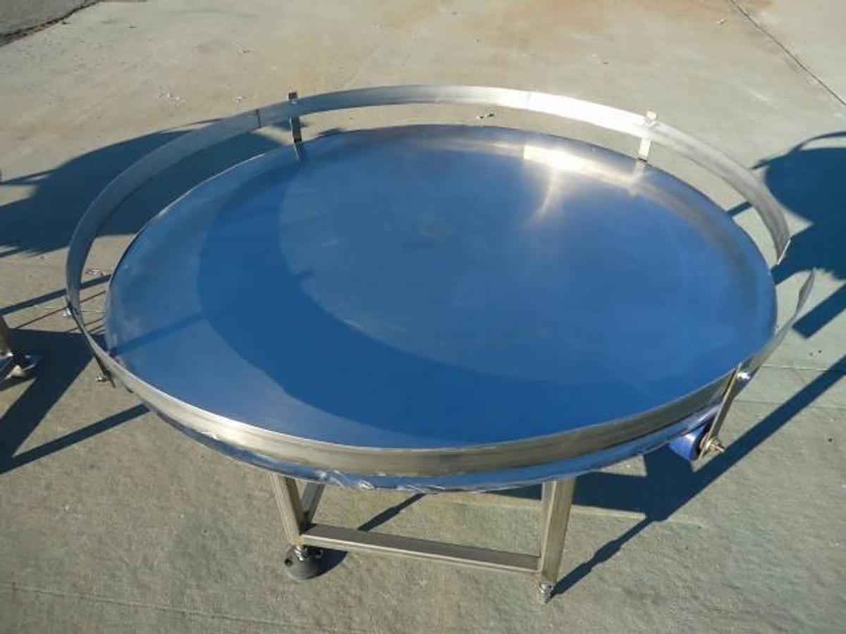 Used 48 In. Stainless Steel Rotary Unscrambling-Accumulating Tables, Ss Base (4)