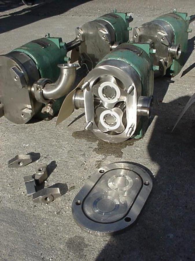 Used Tri-Clover 1-1.5″ Ss Positive Displacement Pumps (3) No Motor”