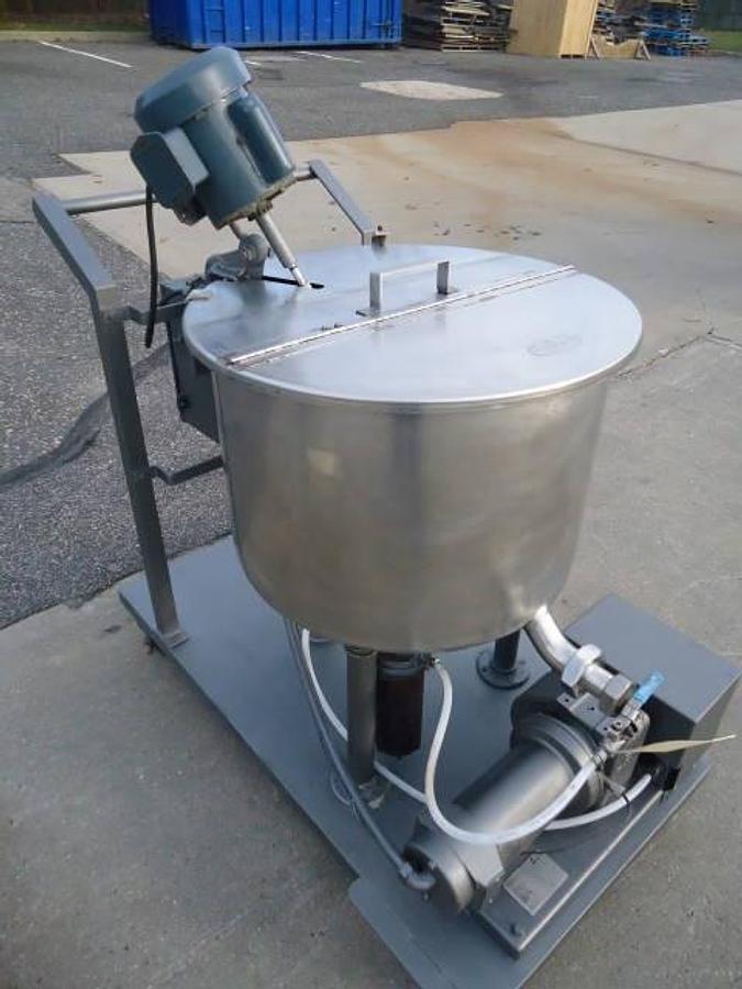 Used Approx. 30 Gallon Stainless Steel Portable Tank With Zenith Pump