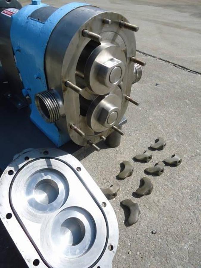 Used Waukesha Size 25 Stainless Steel Positive Displacement Pump