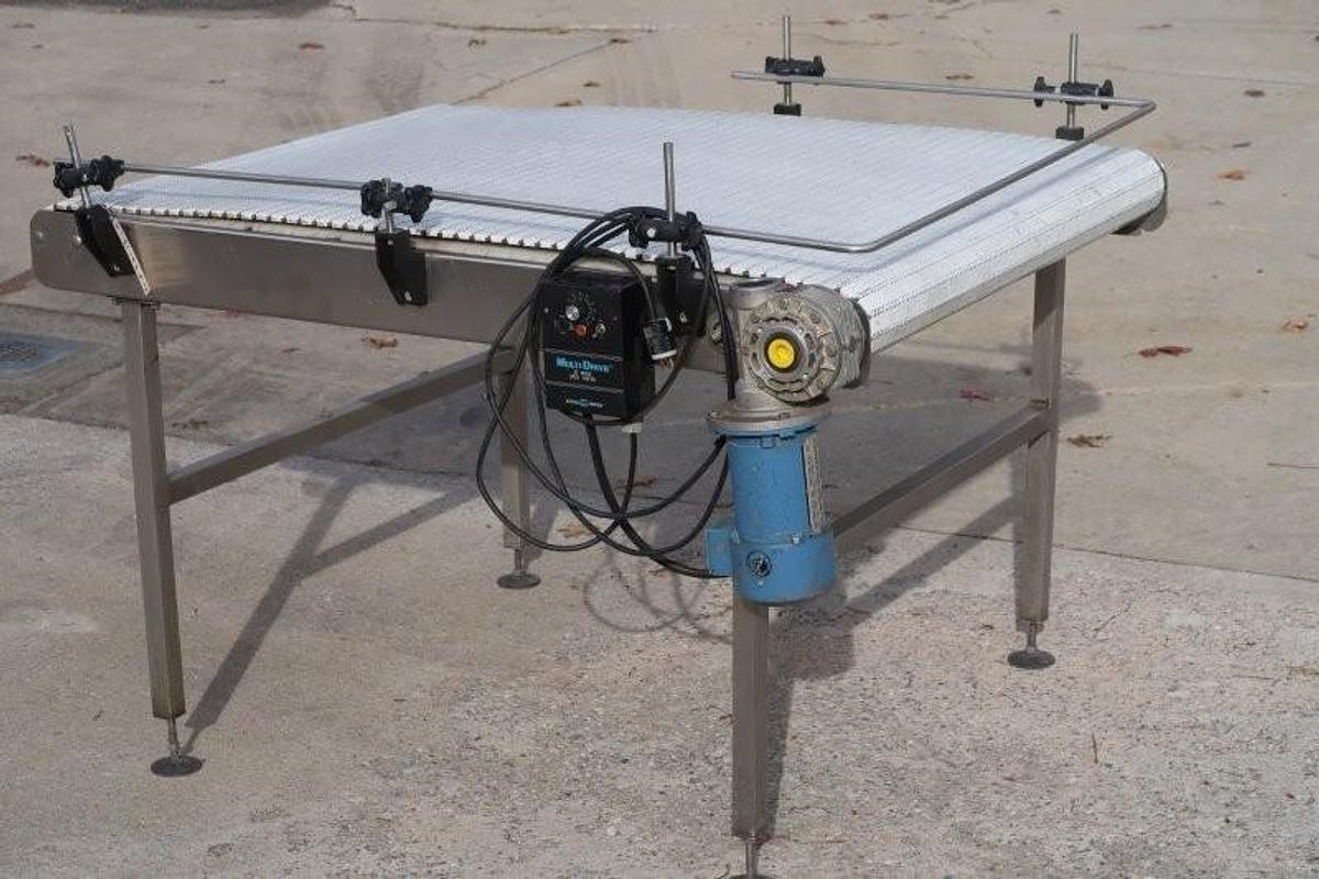 Used 42 In. X 56 In. SS Accumulation Table, Varispeed
