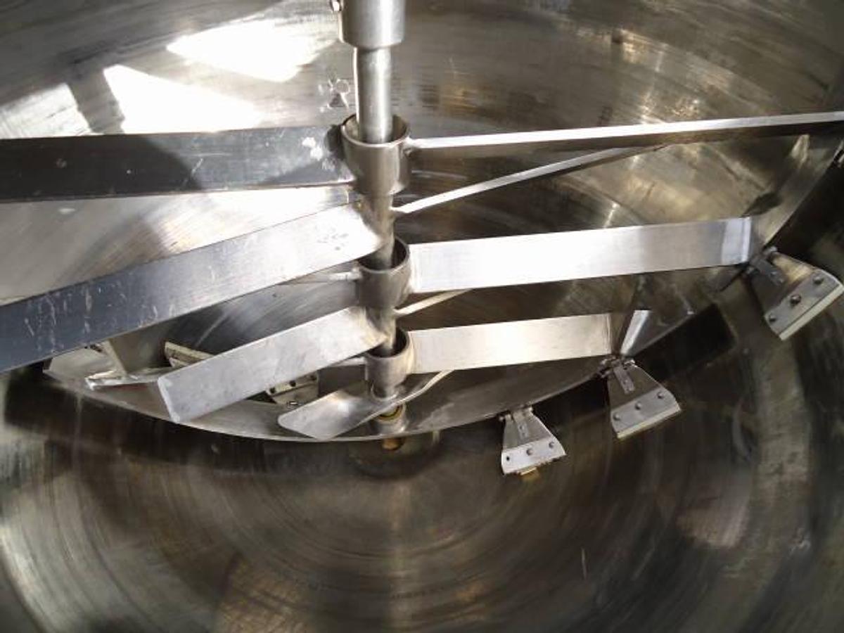 Used 300 Gallon Hamilton Stainless Double Motion Kettle, 125 Psi Jacket