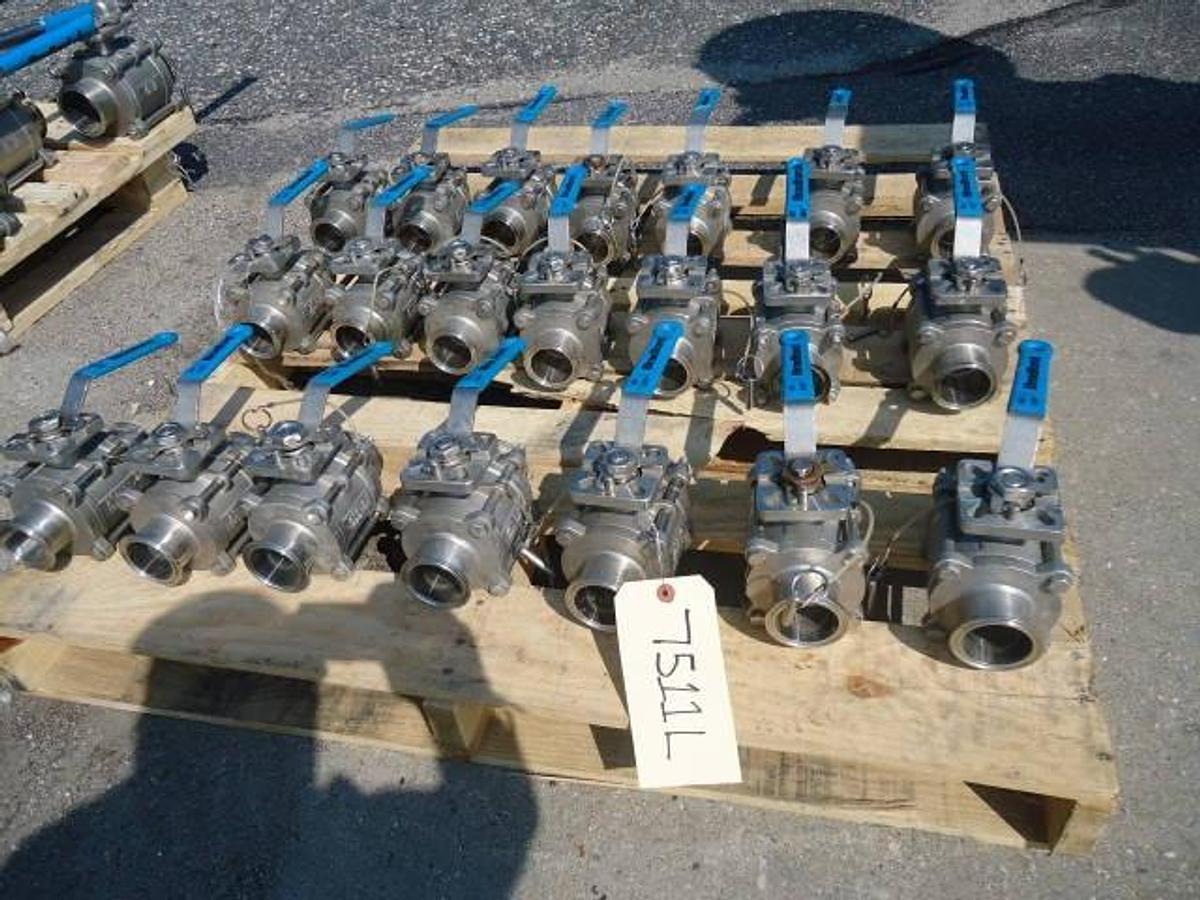Used Bradford 2″ Diameter Stainless Steel Ball Valves (20)