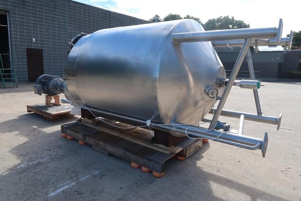 Used A & B Process Systems Approx. 1,000 Gallon SS Mixing Tank, High Shear