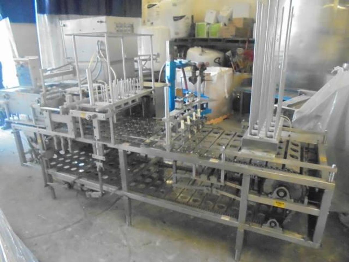 Used Autoprod FP 2X4 Four Lane  Cup Filling/Sealing/Lidding Machine, 240 Per Minute
