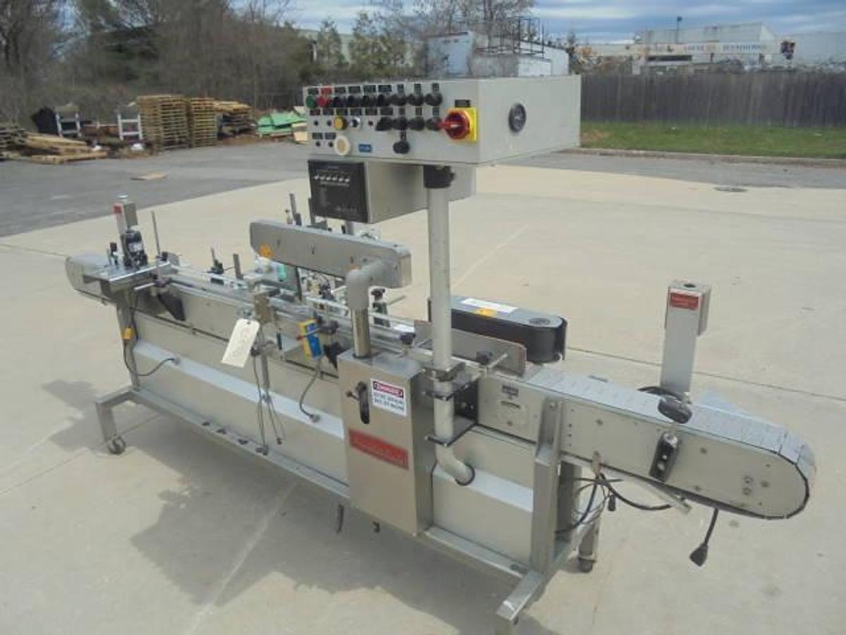 Used Accraply 350PW Pressure Sensitive Spot/Wrap Around Labeler With Coder