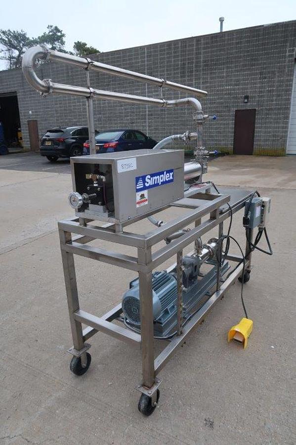 Used Simplex AV-100 Piston Filler with Progressive Cavity Feed Pump, Portable