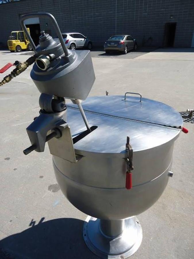 Used 60 Gallon Legion 316 Stainless Steel Jacketed Kettle With Lightnin Agitator