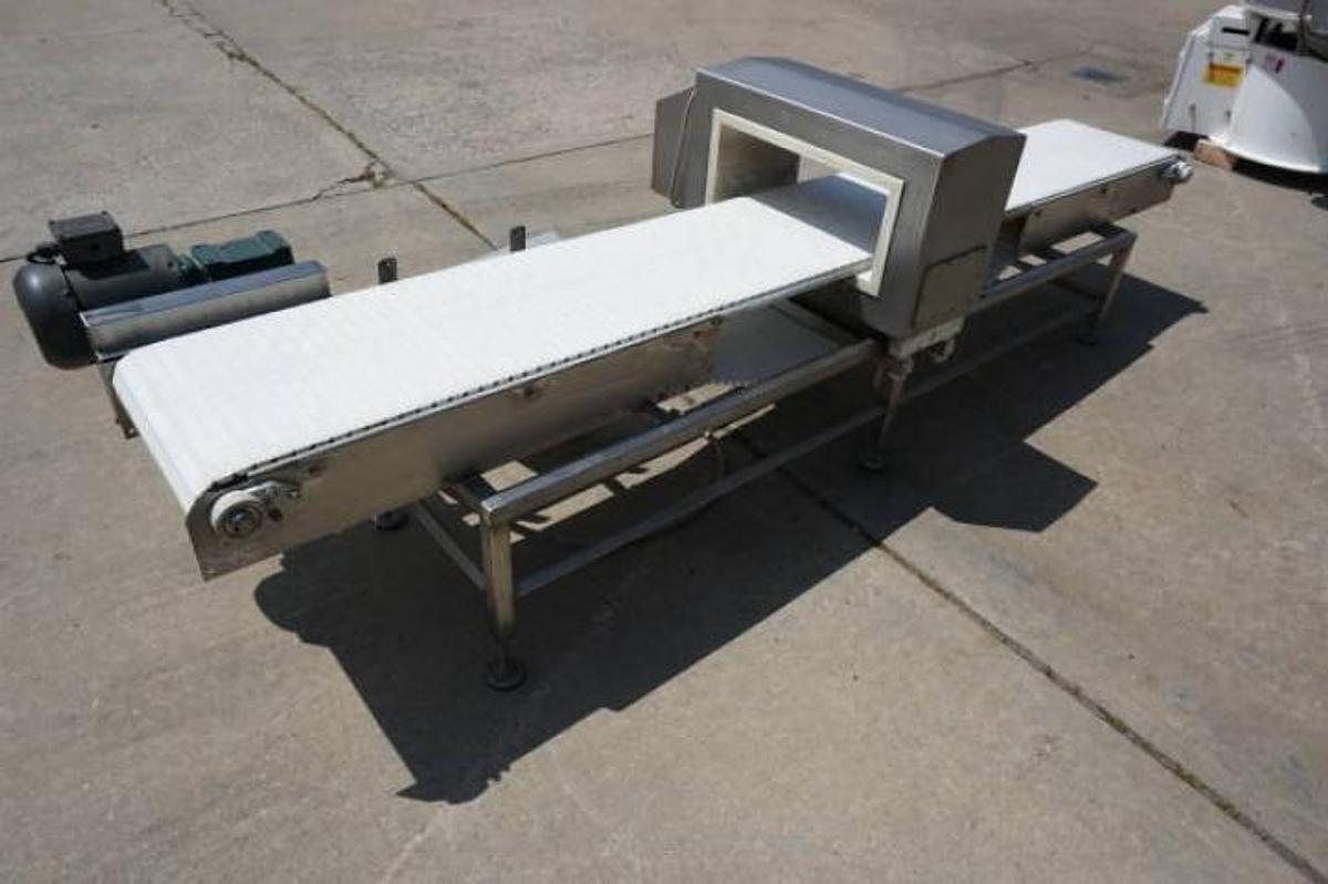Used S + S 19-1/2 in. X 6-5/8 in. conveyorized metal Detector, Stainless Steel Frame