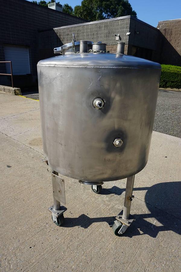Used 50 Gallon Lee 316 Stainless Steel Jacketed Vacuum Tank, 125 PSI