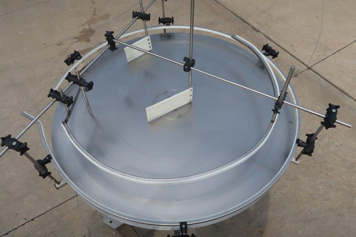 Used 48 In. Apacks Rotary Unscrambling/Accumulating Table, All Stainless, Varispeed SN 12193