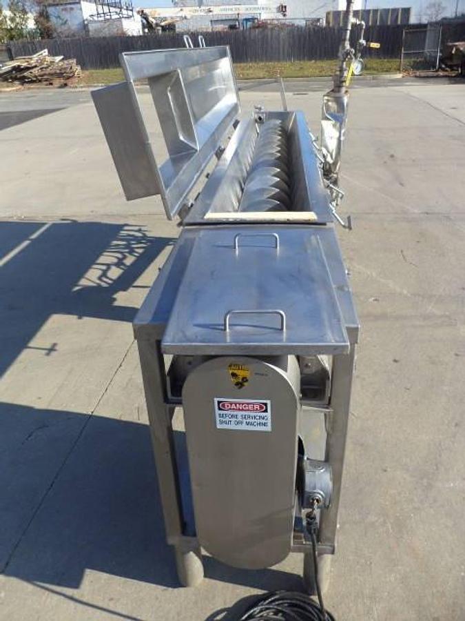 Used Damrow Brothers 15 In. X 120 In. SS  Screw Cooker, Steam Injection