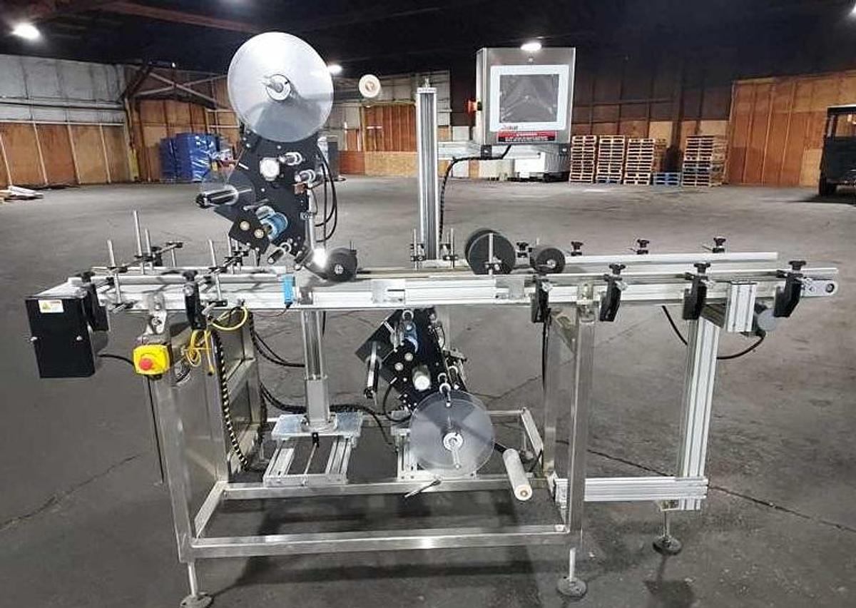 Used All Fill Top and Bottom Pressure Sensitive Bag Labeling System