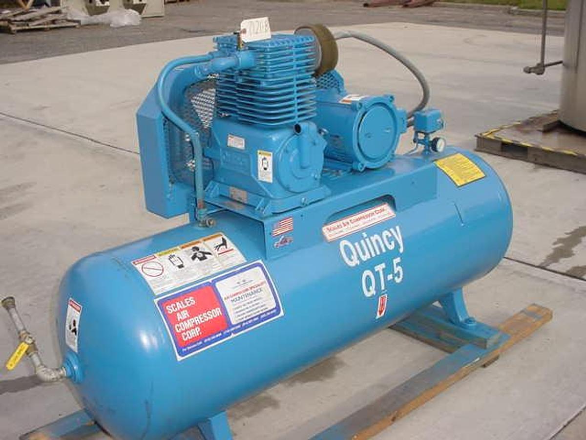 Used Quincy 5 Hp Tank Mounted Air Compressor