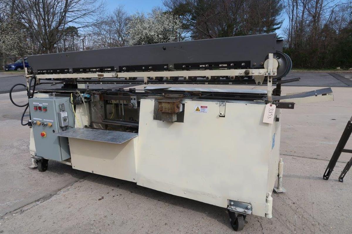 Used Mateer Burt Roll-Through 704D Horizontal Can Labeling Machine
