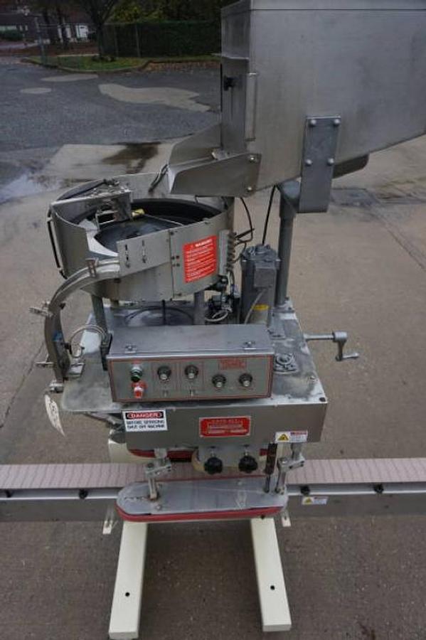 Used Kaps-All G-E Four Spindle Screw Capping Machine, 80 Per Minute
