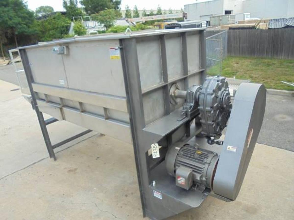 Used 200 Cu.Ft. Stainless Steel Double Ribbon Blender, 40 HP