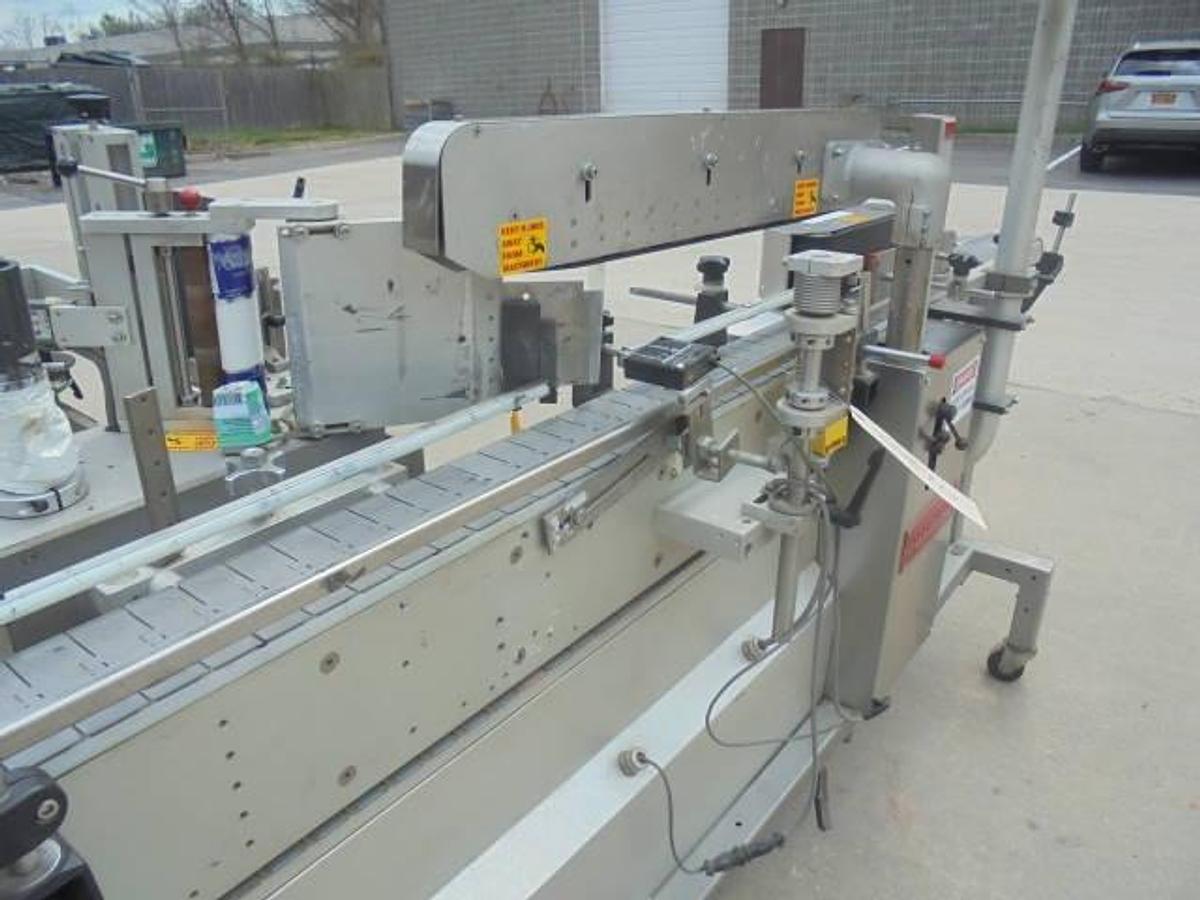 Used Accraply 350PW Pressure Sensitive Spot/Wrap Around Labeler With Coder