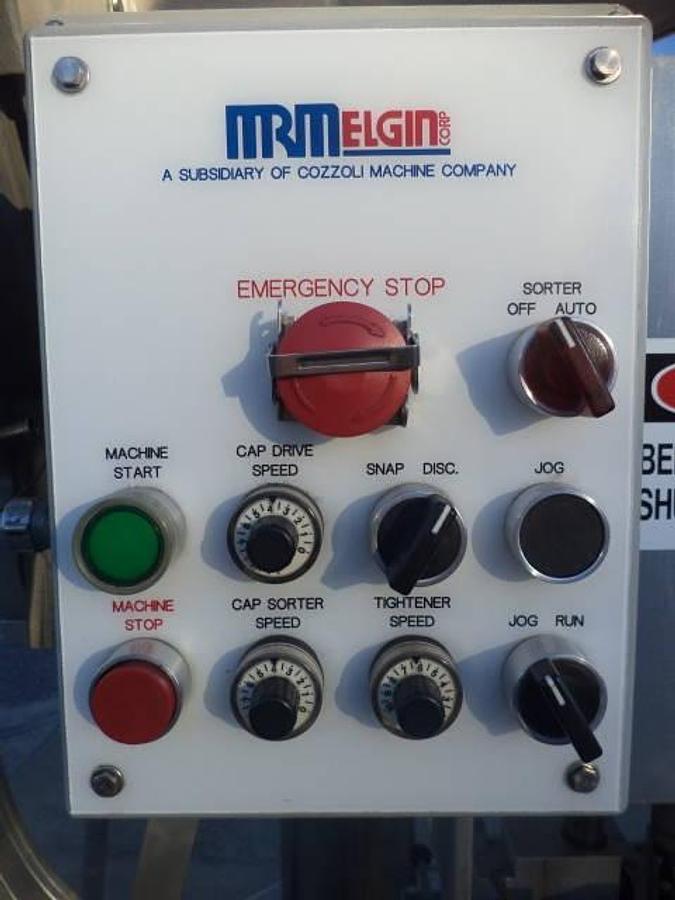 Used MRM/ELGIN VERSA-CAP III Six Quill Screw Capping Machine