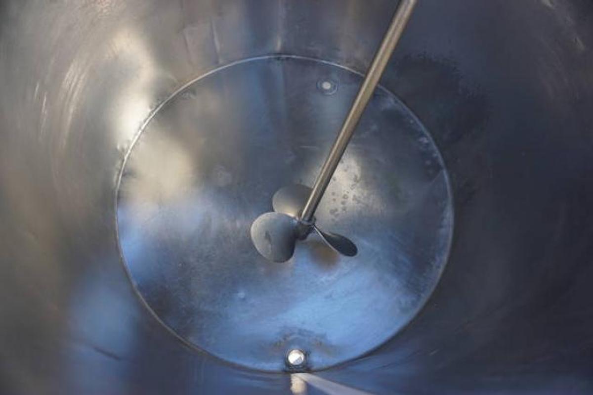 Used 150 Gallon SS Mix Tank, Prop Agitator
