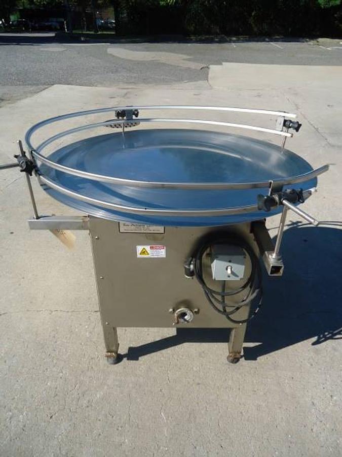 Used KISS 42 In. Diameter Rotary Unscrambling/Accumulating Table, Vari Speed