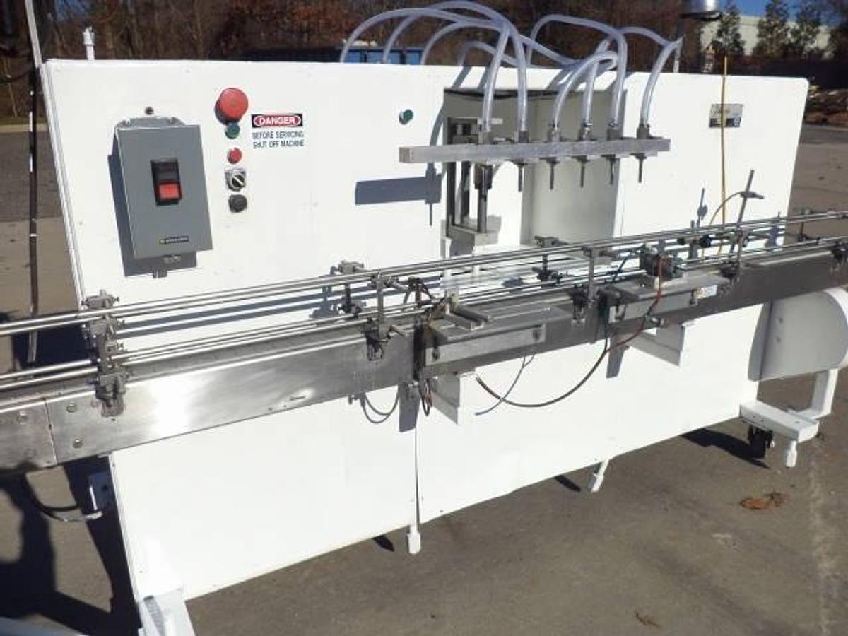 Used Filamatic Eight Piston Automatic Filling Machine, 520 cc Pistons