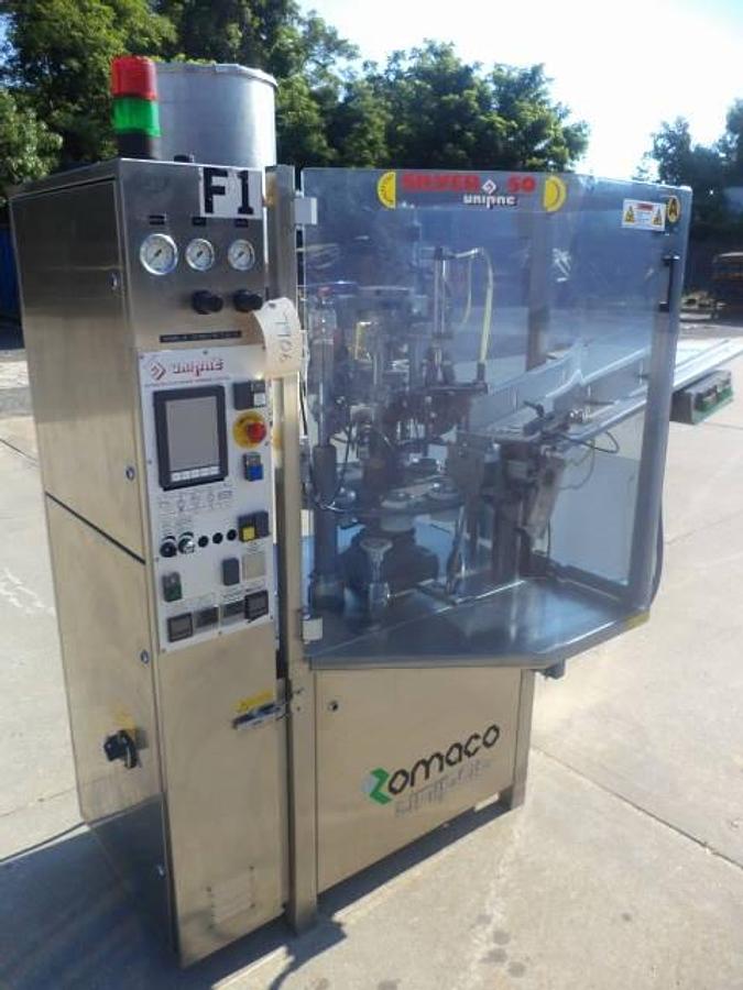 Used Unipac Jolly 50 Plastic Tube Filling/Sealing Machine, Laminate Tubes
