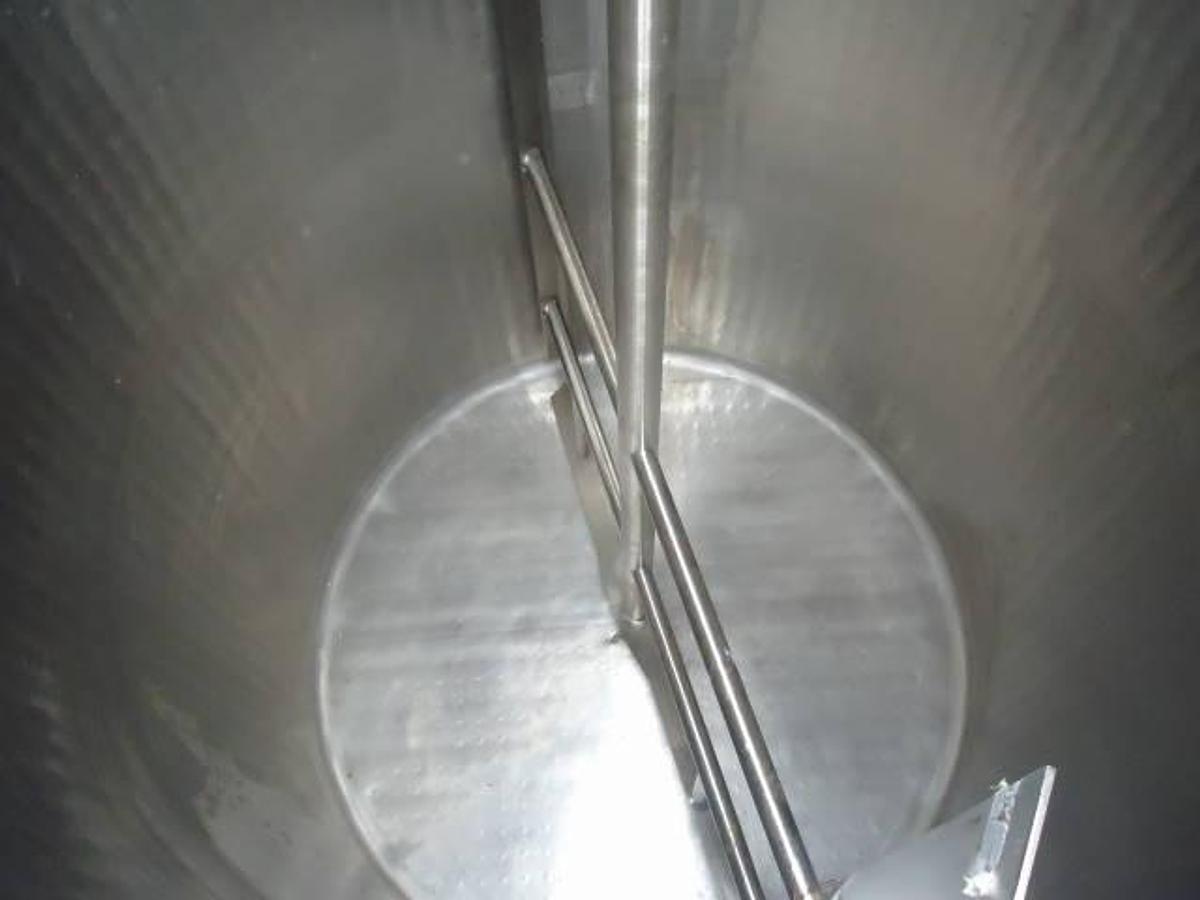 Used 1,500 Gallon Dci 316 Stainless Steel Dimple Jacketed Mix Tank, 140 Psi Jacket