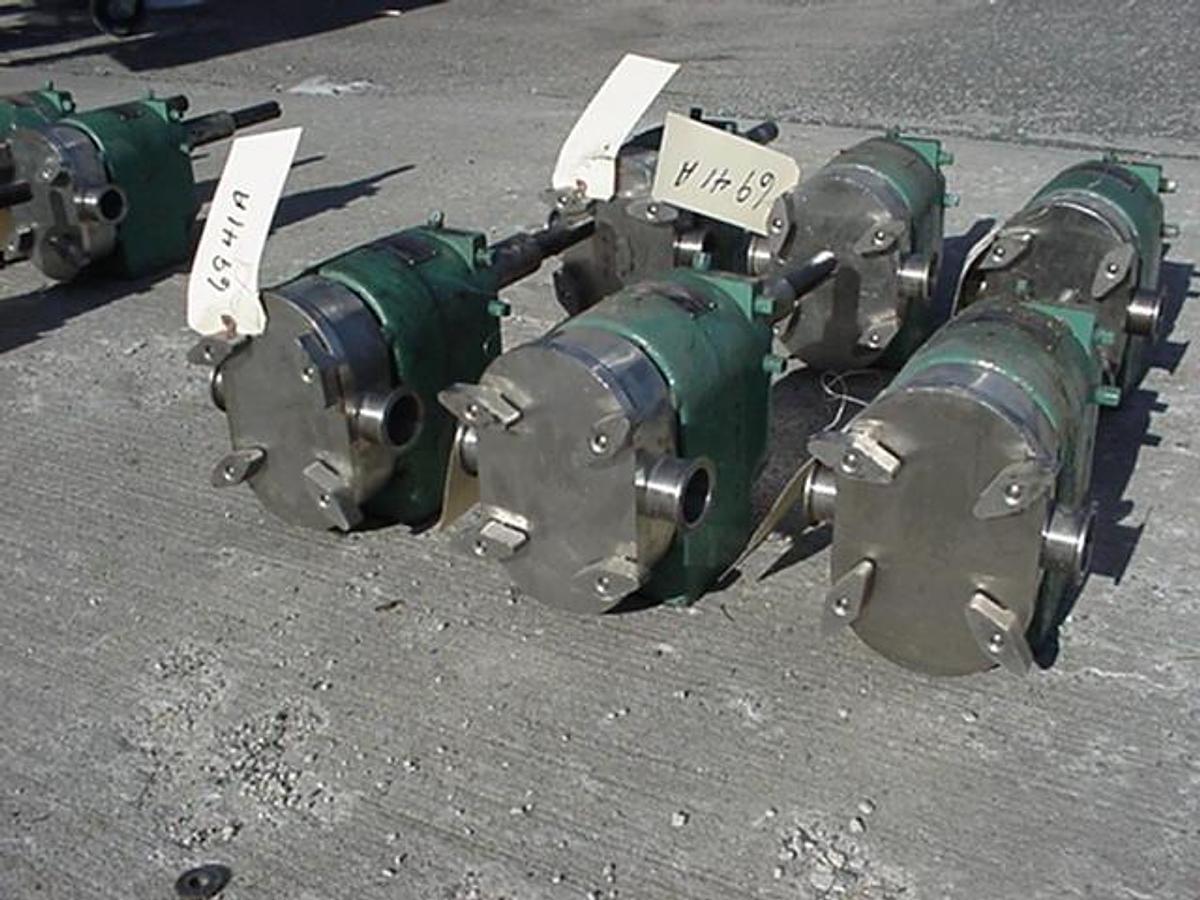 Used Tri-Clover 1-1.5″ Ss Positive Displacement Pumps (3) No Motor”