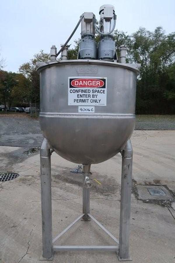 Used Groen 200 Gallon Twin Action Kettle, Stainless Motors