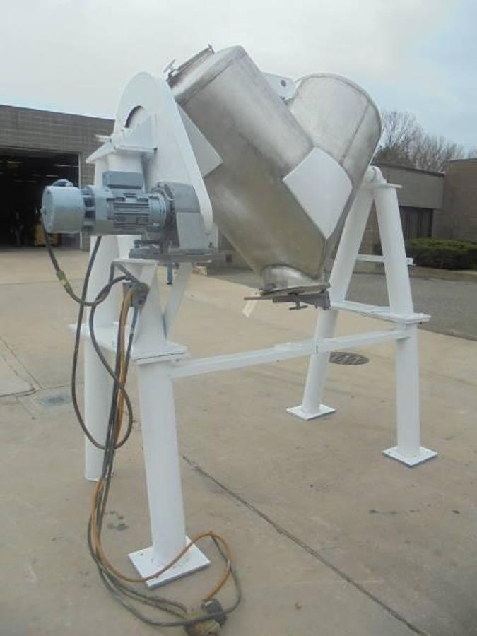 Used 20 CU.FT. Patterson Kelley Stainless Steel “V”” Tumbling Blender, 70 LB./CF, Liquid Spray Bar