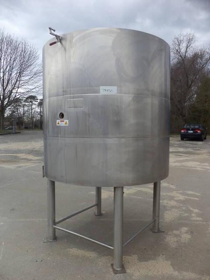 Used 500 Gallon Lee 316 Stainless Steel Hemispheric Internal Kettle, 90 PSI Jacket