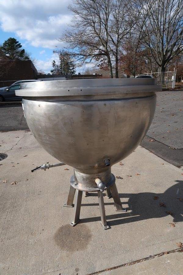 Used 250 Gallon Hubbert Stainless Jacketed Hemispherical Kettle