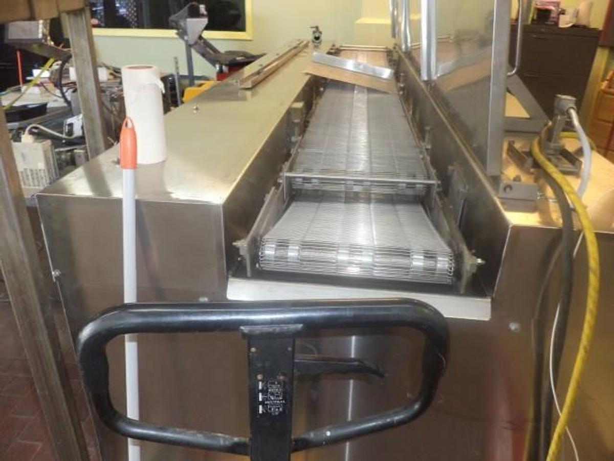 Used Stein Series II Stainless Continuous Gas Fired Fryer, 20 inch wide belt