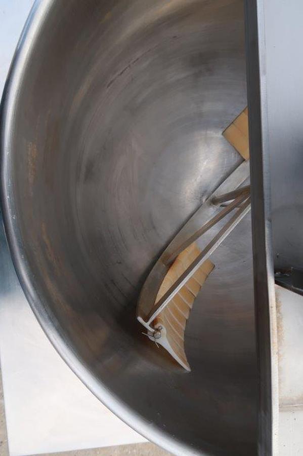 Used 40 Gallon Cleveland Range Stainless Steel Scraper Agitated Kettle, Auto Tilt discharge