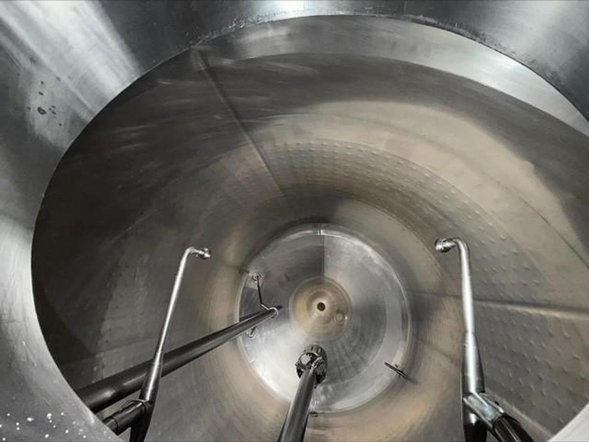 Used A & B Process Systems Approx. 2,000 Gallon SS Mixing Tank, High Shear